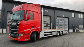 Scania R R410 2021 - 400000KM - NIEUWE LAADBAK - 100 RIJHOOGTE - 6X2 - MACHINETRANSPORT - UNIEK
